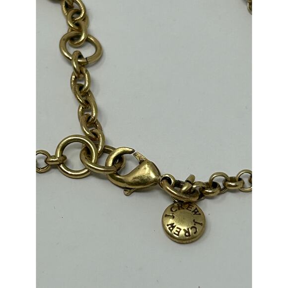 J Crew Gold Tone Statement Necklace with Clear Stones - Picture 14 of 16